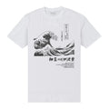 White - Front - Apoh Unisex Adult Mono Hokusai T-Shirt