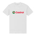 White - Front - Castrol Unisex Adult Lock Up T-Shirt