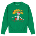 Celtic Green - Front - Rick And Morty Unisex Adult Happy Human Holidays Sweatshirt