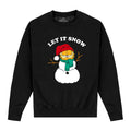 Black - Front - Garfield Unisex Adult Let It Snow Sweatshirt