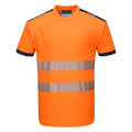 Orange-Navy - Front - Portwest Mens Hi-Vis Safety T-Shirt