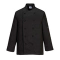 Black - Front - Portwest Mens Somerset Chef Jacket
