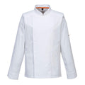 White - Front - Portwest Mens Pro Air-Mesh Long-Sleeved Chef Jacket
