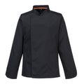 Black - Front - Portwest Mens Pro Air-Mesh Long-Sleeved Chef Jacket