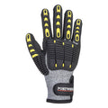 Grey-Black - Back - Portwest Unisex Adult A772 Impact Resistant Cut Resistant Glove