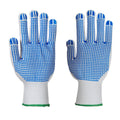 White-Blue - Front - Portwest Unisex Adult Plus Polka Dot Grip Gloves