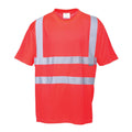 Red - Front - Portwest Mens Hi-Vis T-Shirt