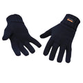 Navy - Front - Portwest Knitted Winter Gloves