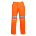 Orange - Front - Portwest Mens Polycotton Hi-Vis Safety Work Trousers