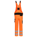 Orange-Black - Back - Portwest Mens PW2 Hi-Vis Safety Bib And Brace Overall