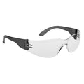 Clear-Black - Front - Portwest Wrap Around Safety Glasses