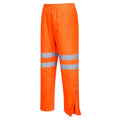 Orange - Front - Portwest Mens Waterproof Safety Traffic Trousers