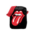 Black-Red - Front - RockSax Classic Tongue The Rolling Stones Crossbody Bag