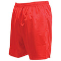 Red - Back - Precision Childrens-Kids Micro-Stripe Football Shorts