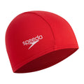 Red - Back - Speedo Unisex Adult Polyester Swim Cap