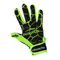 Black-Lime Green - Front - Murphys Childrens-Kids Crackle Effect Gaelic Gloves