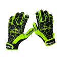 Black-Lime Green - Back - Murphys Unisex Adult Crackle Effect Gaelic Gloves