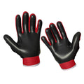 Grey-Red-White - Side - Murphys Unisex Adult Contrast Gaelic Gloves
