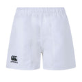 White - Front - Canterbury Childrens-Kids Polyester Rugby Shorts