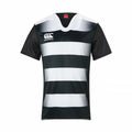 Black-White - Front - Canterbury Childrens-Kids Challenge Hooped Jersey