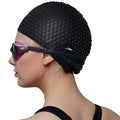 Black - Back - Speedo Unisex Adult Bubble Swim Cap