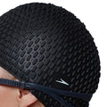 Black - Side - Speedo Unisex Adult Bubble Swim Cap