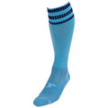 Sky Blue-Navy - Front - Precision Childrens-Kids Pro Football Socks