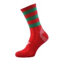 Red-Green - Front - Precision Childrens-Kids Pro Hooped Football Socks