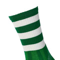 Green-White - Back - Precision Unisex Adult Pro Hooped Football Socks
