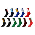 Red-Green - Side - Precision Unisex Adult Pro Hooped Football Socks