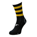 Black-Amber Glow - Front - Precision Unisex Adult Pro Hooped Football Socks