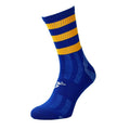 Royal Blue-Amber Glow - Front - Precision Unisex Adult Pro Hooped Football Socks
