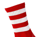 Red-White - Back - Precision Unisex Adult Pro Hooped Football Socks
