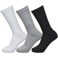 Black-Grey-White - Front - Exceptio Unisex Adult Sports Crew Socks (Pack of 3)