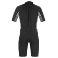 Black-Grey - Back - Urban Beach Mens Blacktip Monochrome Short-Sleeved Wetsuit