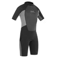 Black-Grey - Side - Urban Beach Mens Blacktip Monochrome Short-Sleeved Wetsuit