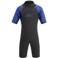 Black-Blue - Front - Urban Beach Childrens-Kids Sharptooth Short-Sleeved Wetsuit