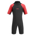 Black-Red - Front - Urban Beach Childrens-Kids Sharptooth Short-Sleeved Wetsuit