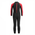 Black-Red - Back - Urban Beach Childrens-Kids Sharptooth Long-Sleeved Wetsuit