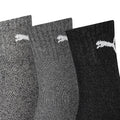 Grey - Side - Puma Unisex Adult Crew Socks (Pack of 3)