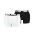 Black-White - Front - Puma Mens Basic Boxer Shorts (Pack of 2)