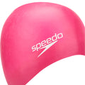 Pink - Side - Speedo Unisex Adult Moulded Silicone Swimming Cap