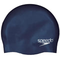 Navy - Front - Speedo Childrens-Kids Moulded Silicone Swimming Cap