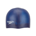 Navy - Side - Speedo Childrens-Kids Moulded Silicone Swimming Cap