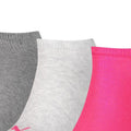 Pink-Grey-Charcoal Grey - Side - Puma Unisex Adult Invisible Socks (Pack of 3)