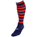 Navy-Red - Front - Precision Unisex Adult Pro Hooped Football Socks