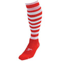 Red-White - Front - Precision Unisex Adult Pro Hooped Football Socks