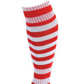 Red-White - Back - Precision Unisex Adult Pro Hooped Football Socks