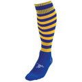 Royal Blue-Gold - Front - Precision Unisex Adult Pro Hooped Football Socks