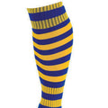 Royal Blue-Gold - Back - Precision Unisex Adult Pro Hooped Football Socks